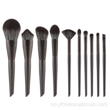 Langhåndtak Natural 10PCS Makeup Brush Set